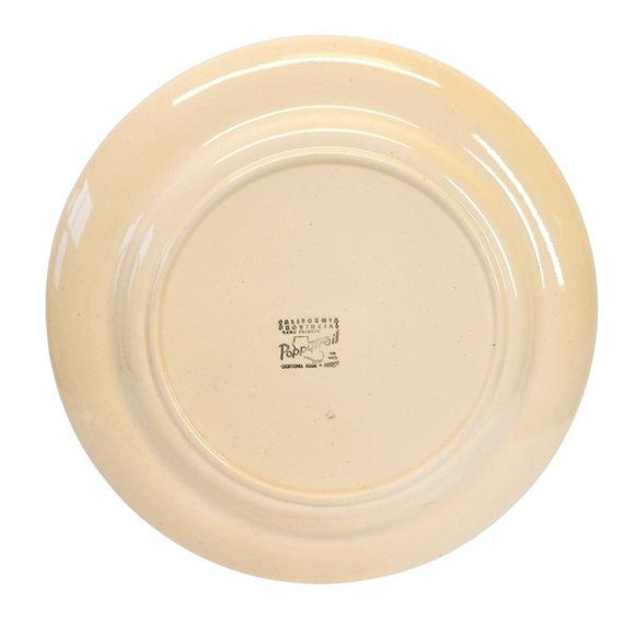 Metlox Poppytrail Vernon 12" Chop Plate California Provincial Rooster 1956-82 - Picture 3 of 4